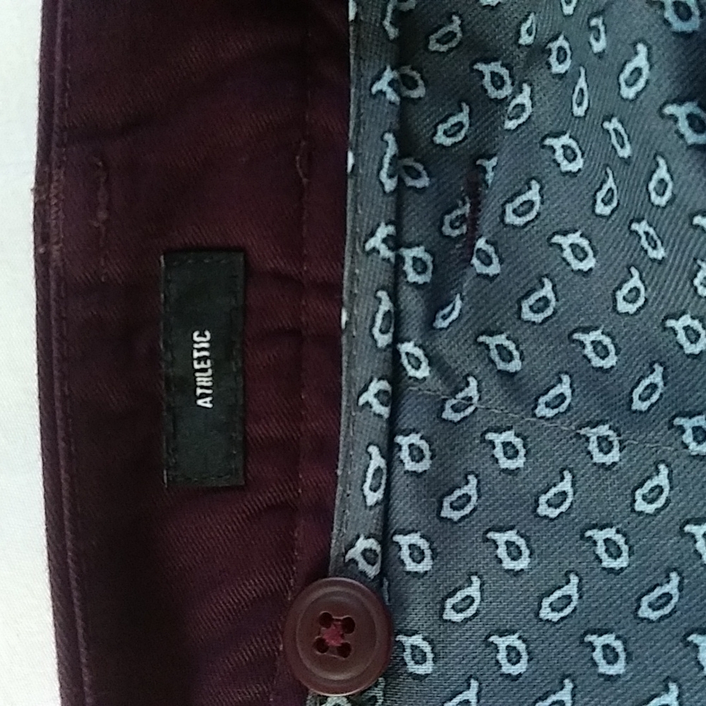 Bonobos flat front pants, plum, size 32/32 - Picture 5 of 6